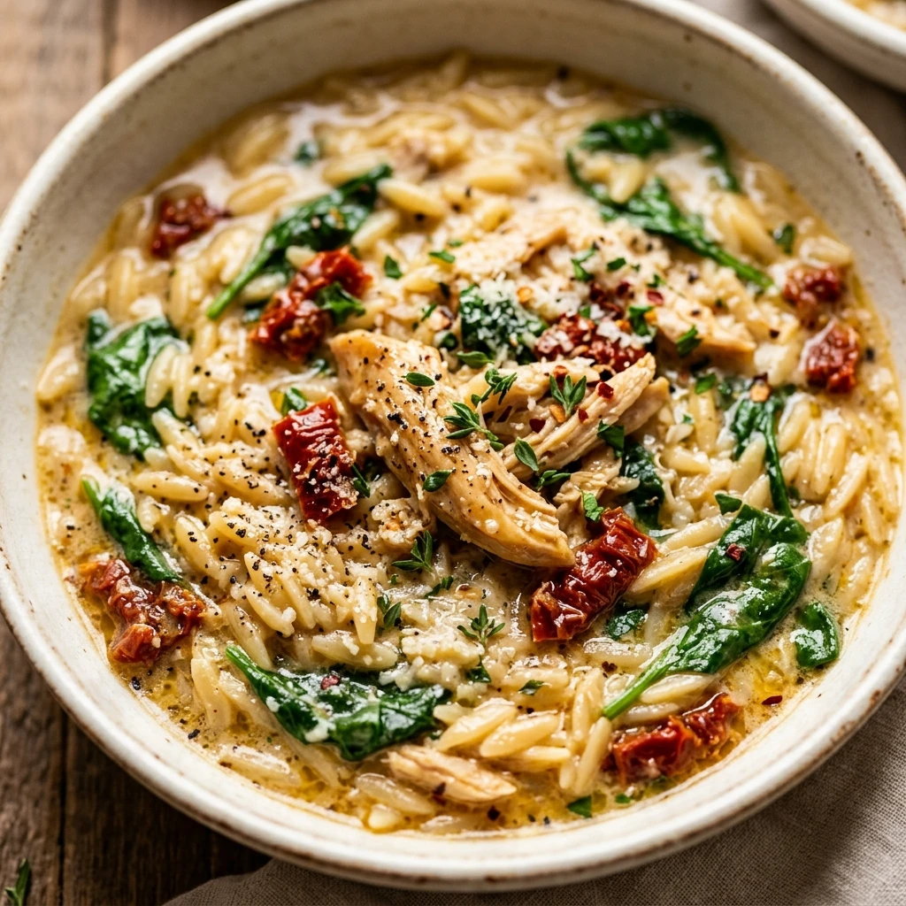 One Pot Creamy Chicken And Orzo