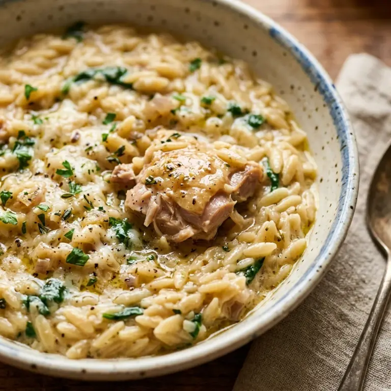 One Pot Creamy Chicken And Orzo