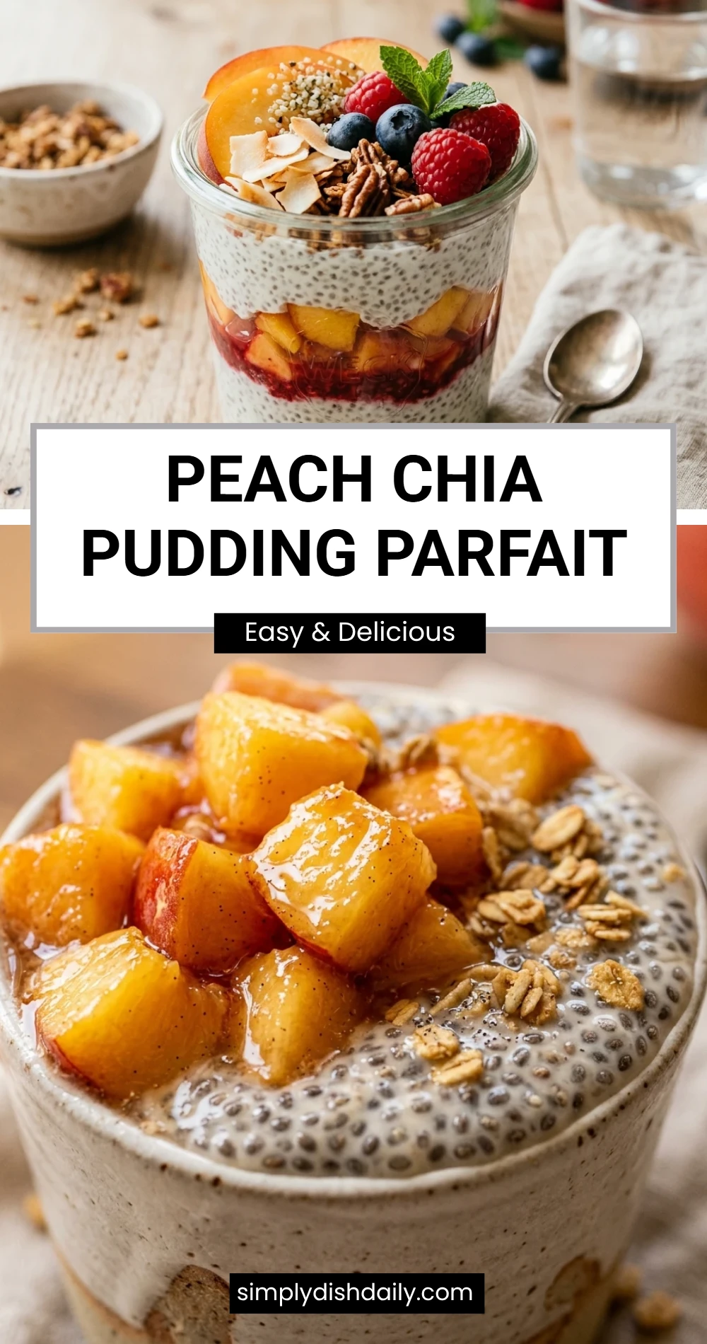 Peach Chia Pudding Parfait