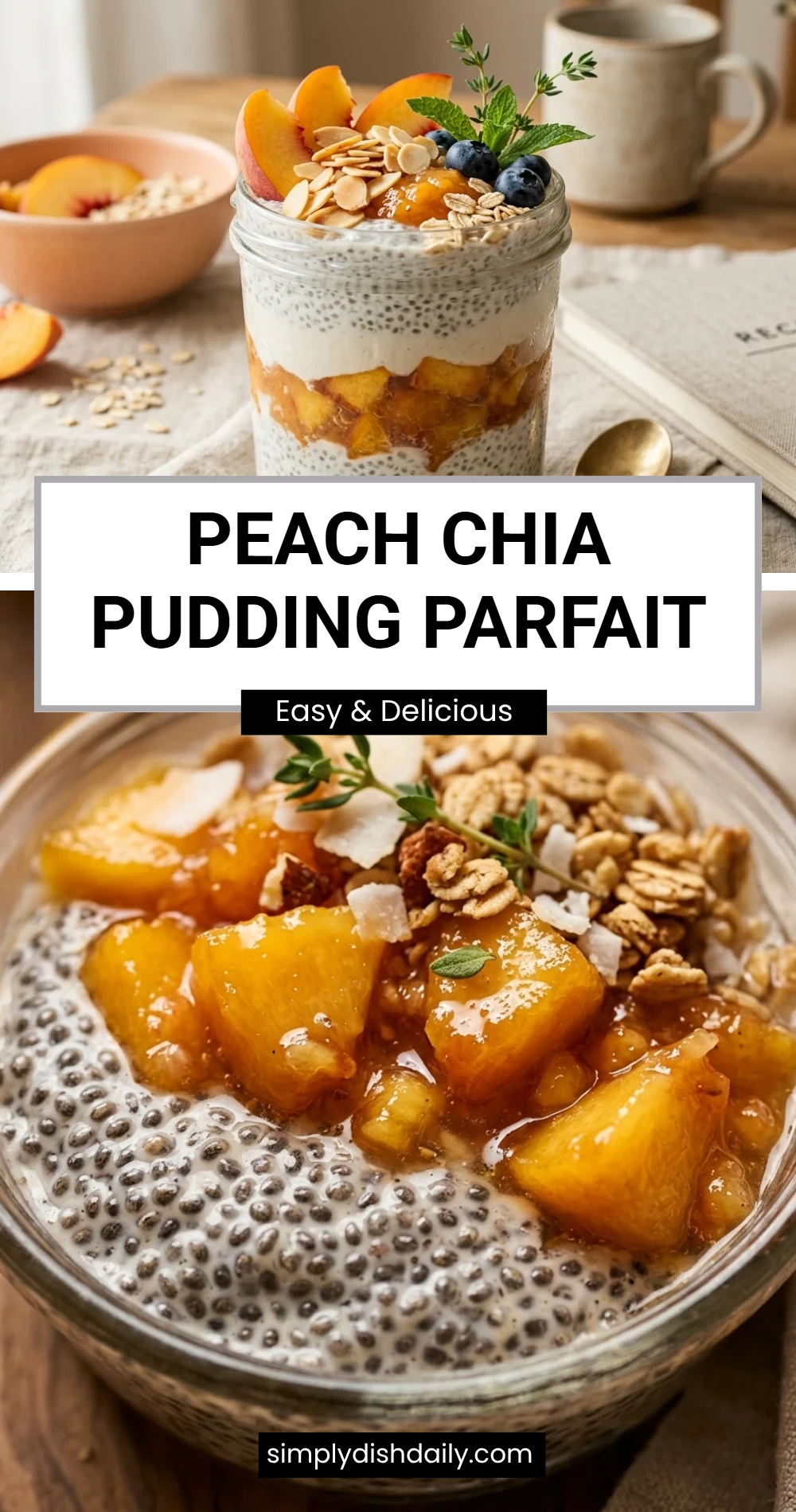 Peach Chia Pudding Parfait