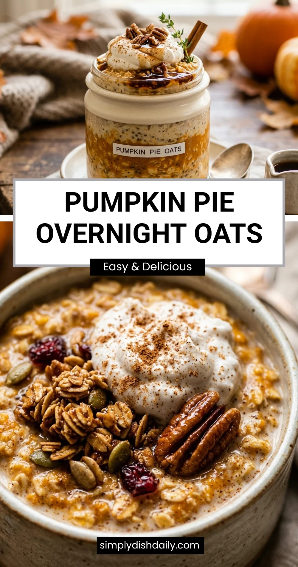 Pumpkin Pie Overnight Oats