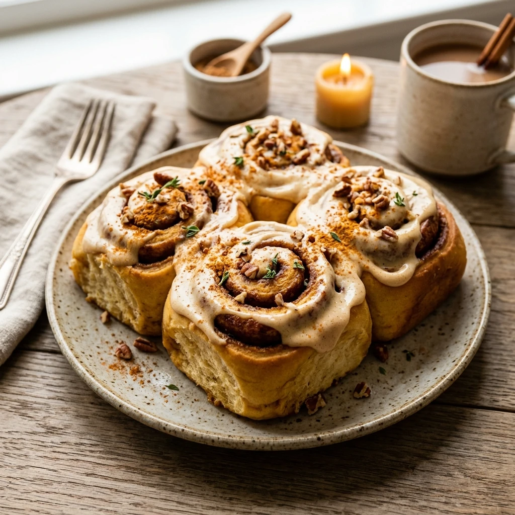Pumpkin Spice Cinnamon Rolls