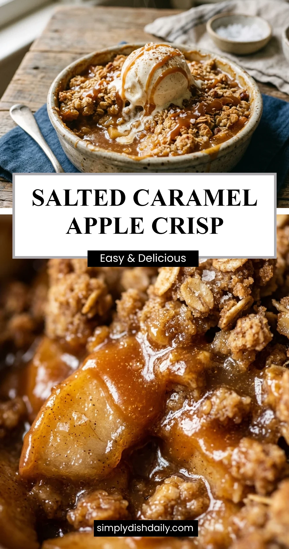 Salted Caramel Apple Crisp