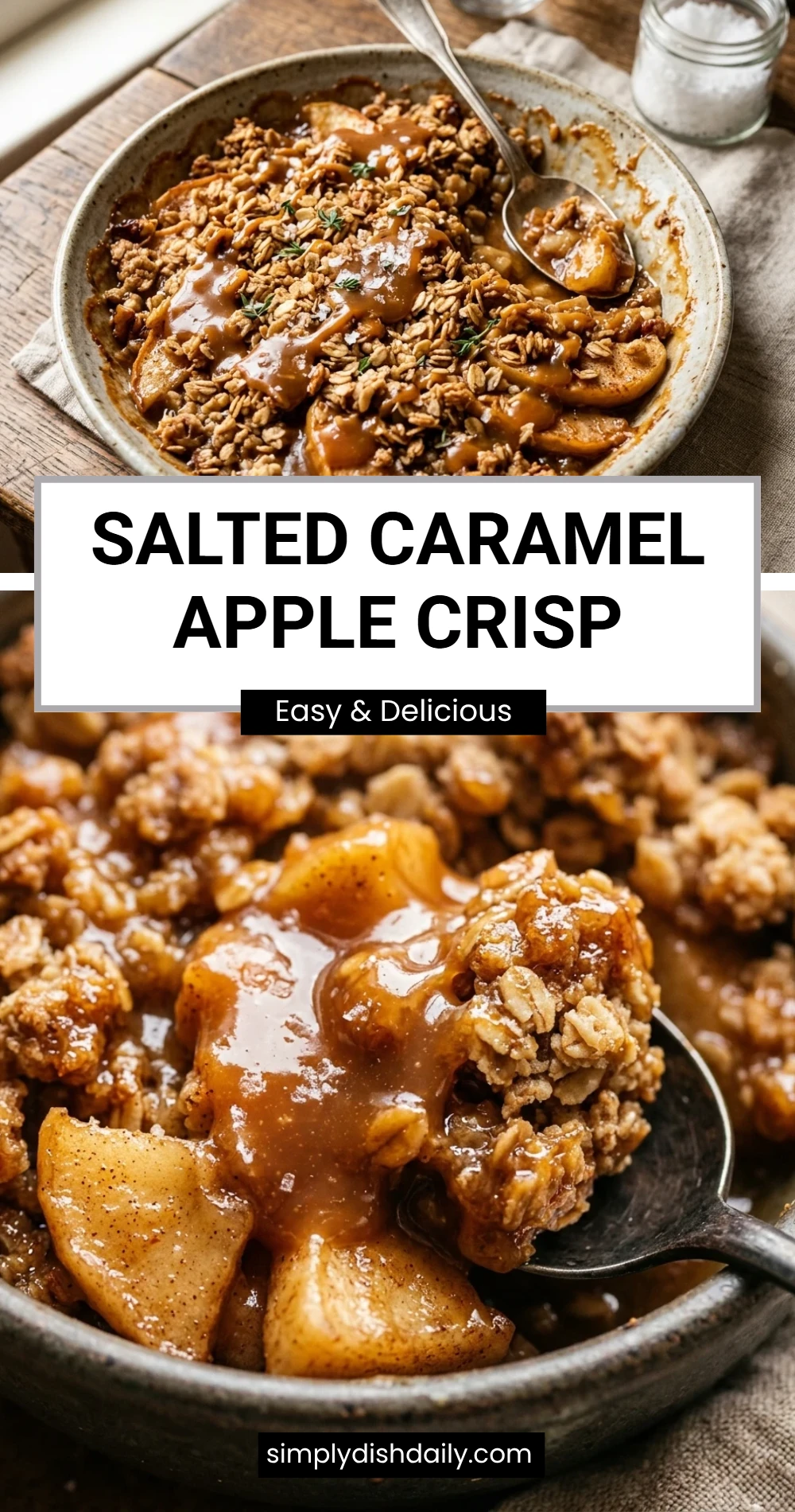 Salted Caramel Apple Crisp