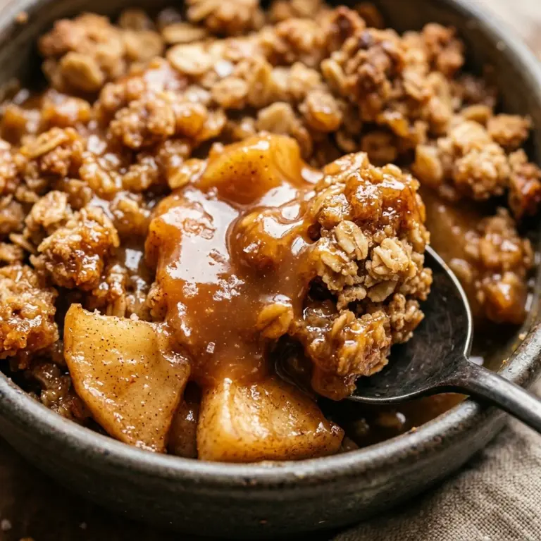 Salted Caramel Apple Crisp