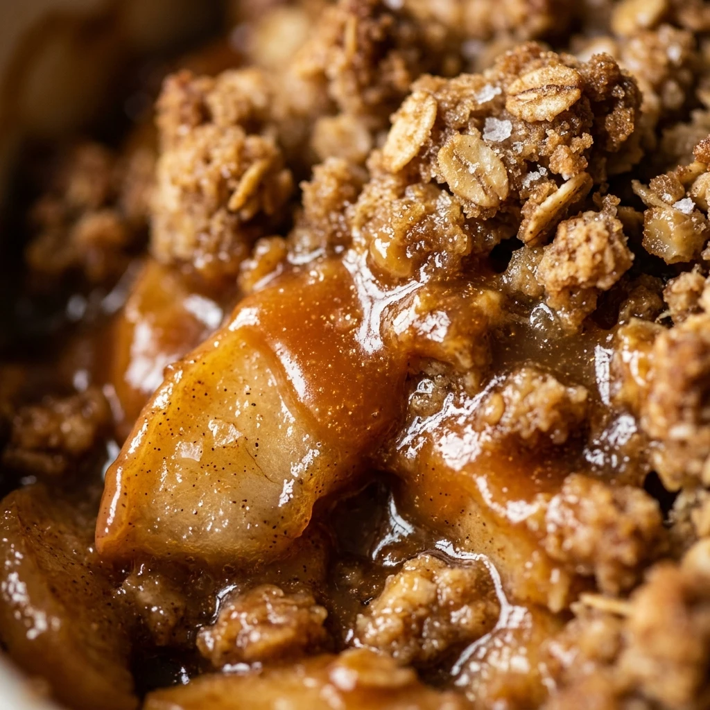 Salted Caramel Apple Crisp