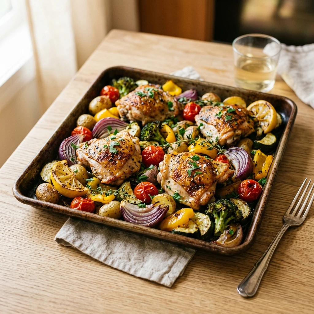Sheet Pan Chicken And Veggies
