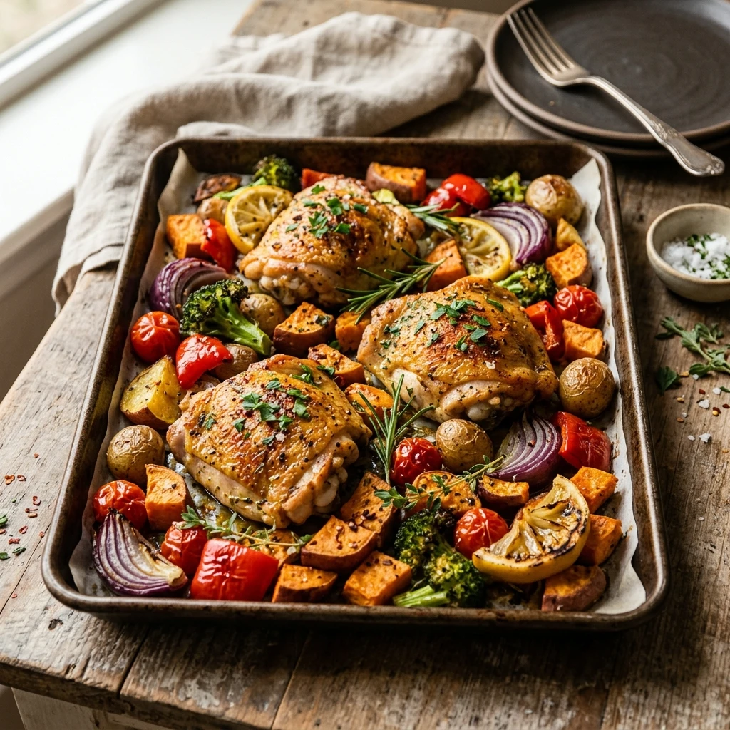 Sheet Pan Chicken And Veggies