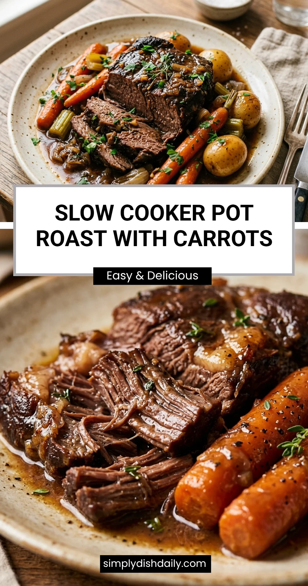 Slow Cooker Pot Roast With Carrots