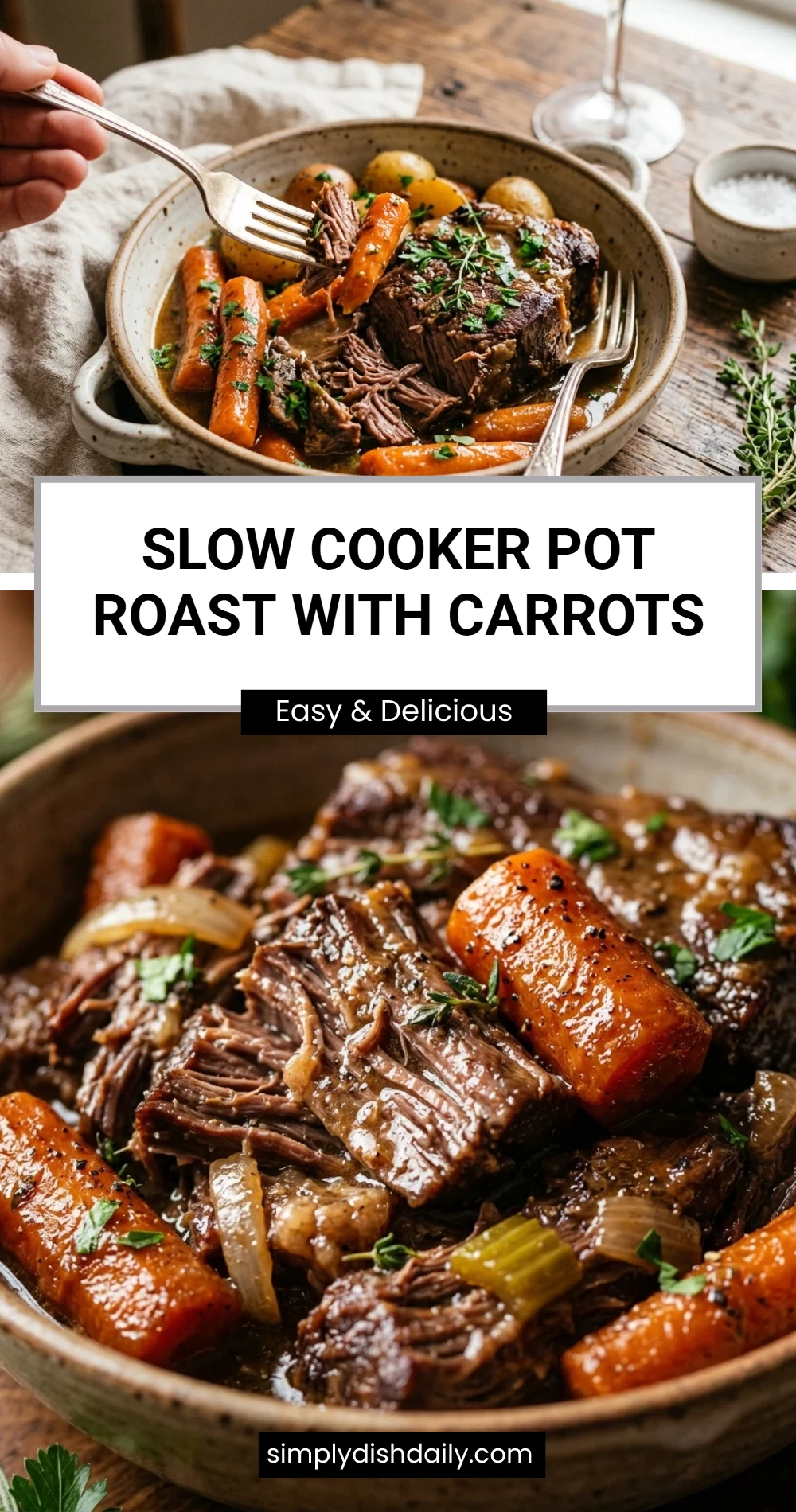 Slow Cooker Pot Roast With Carrots