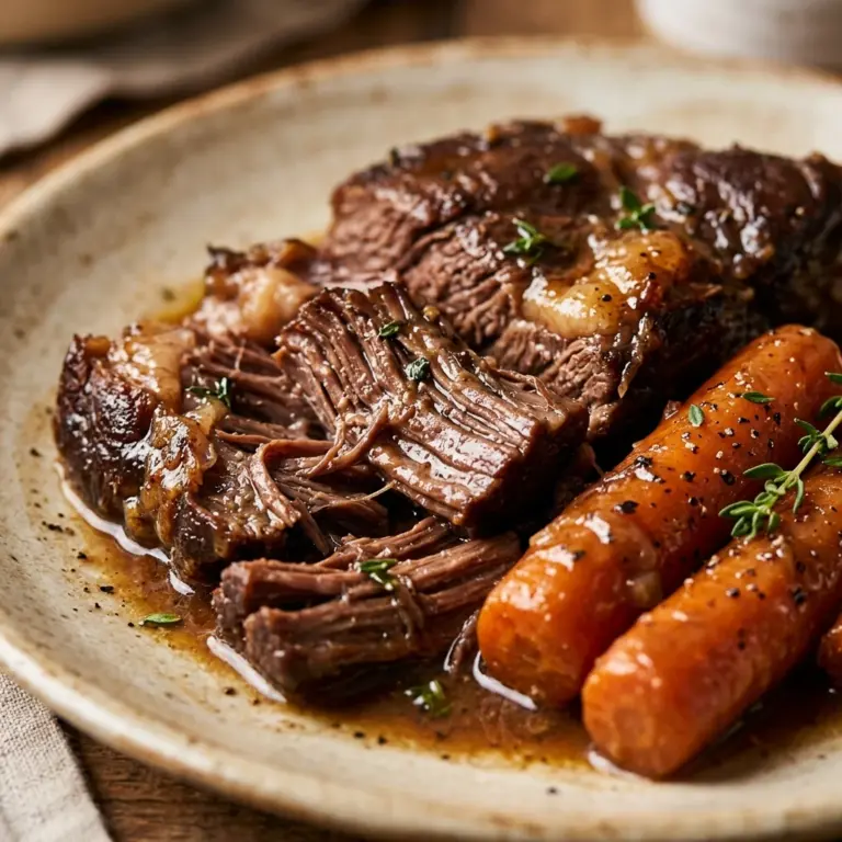 Slow Cooker Pot Roast With Carrots