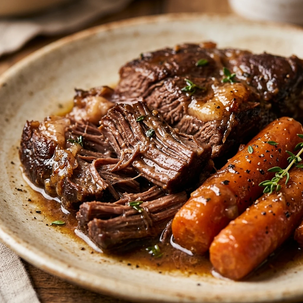 Slow Cooker Pot Roast With Carrots