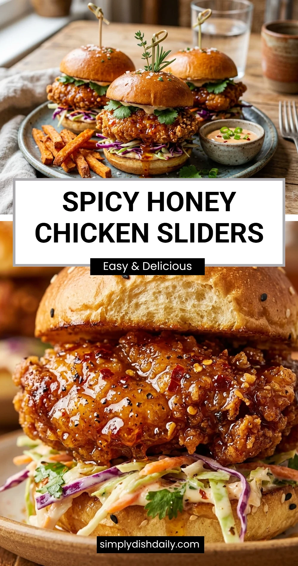 Spicy Honey Chicken Sliders