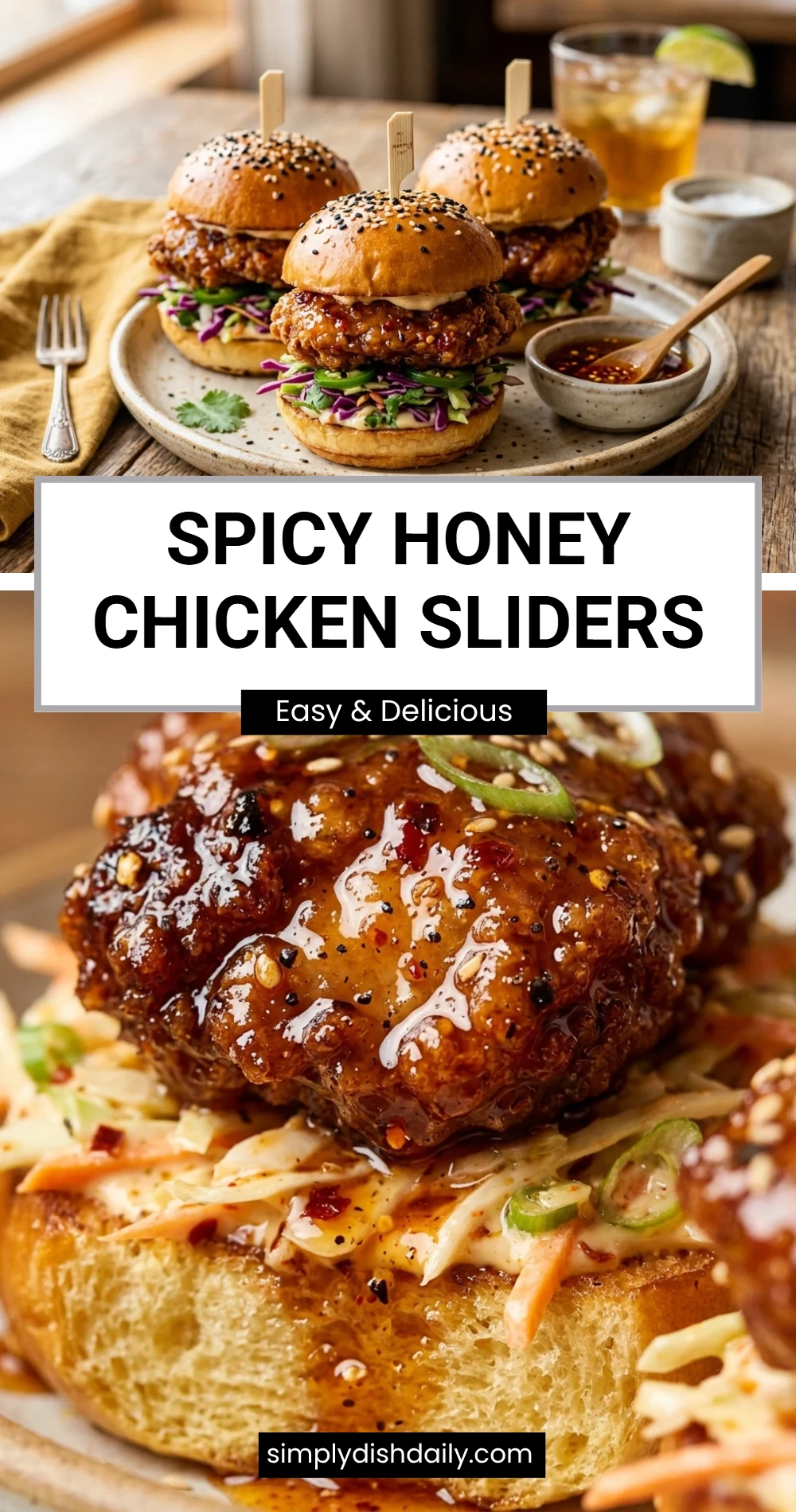 Spicy Honey Chicken Sliders