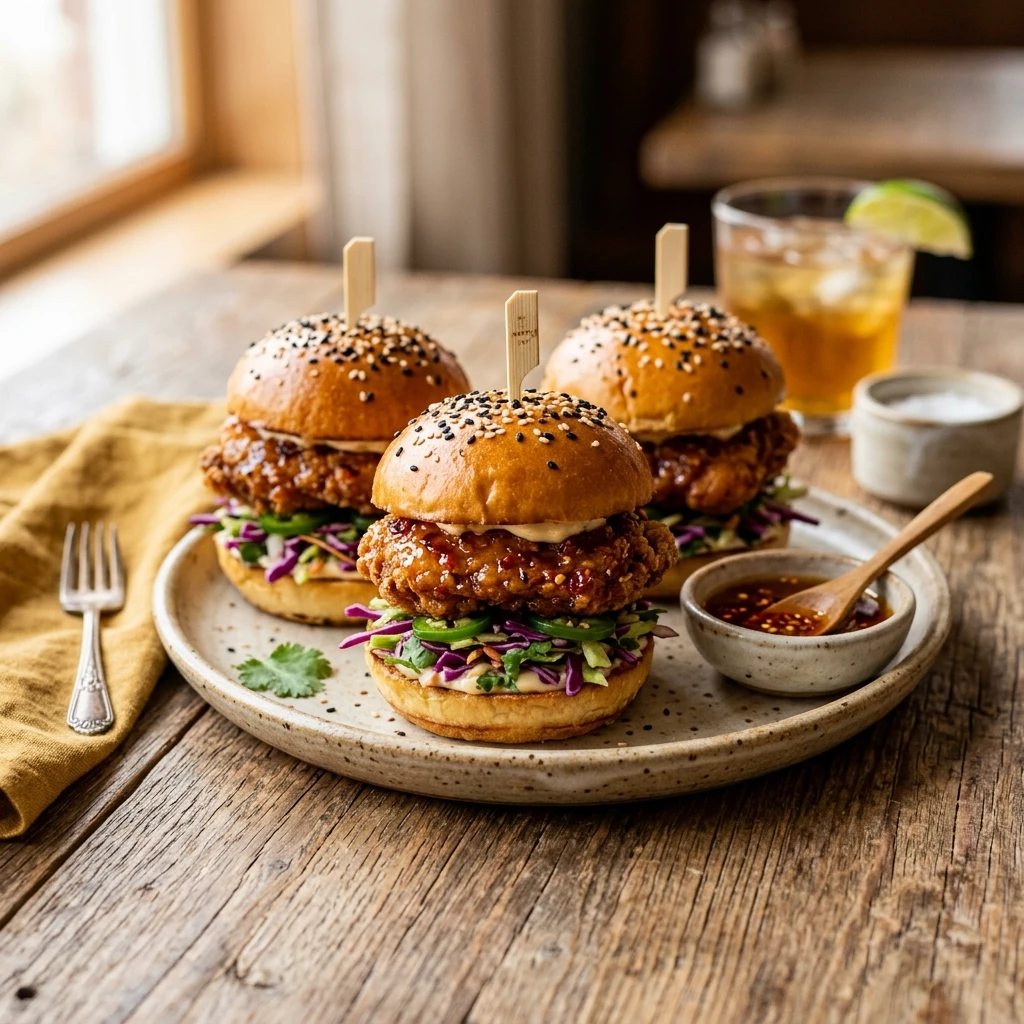 Spicy Honey Chicken Sliders