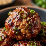 Sticky Gochujang Chicken Meatballs Recipe